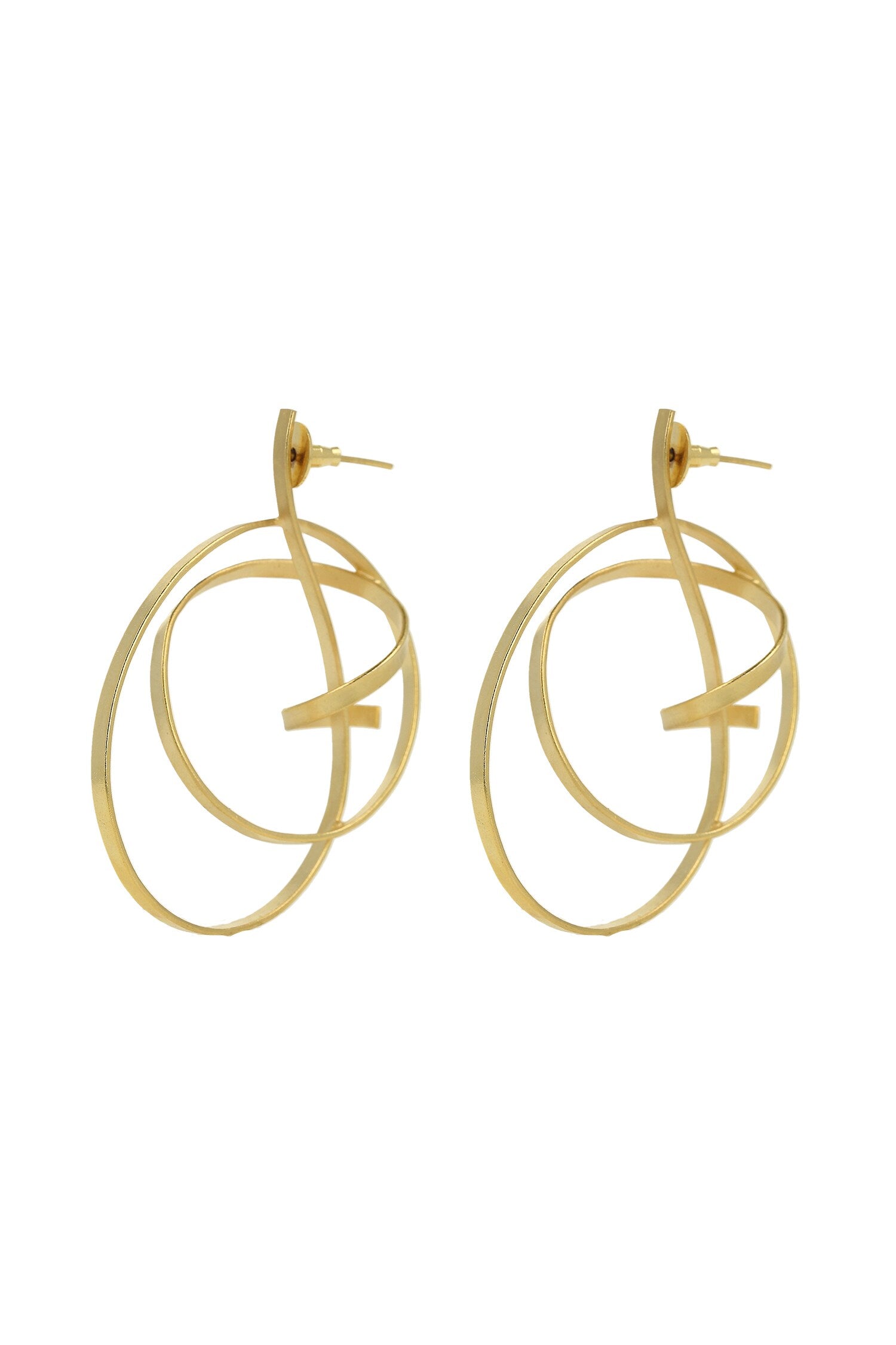 Intertwined Whip Waves Earrings 