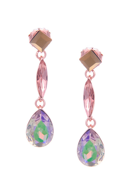 Geometric Stone Embellished Earrings 