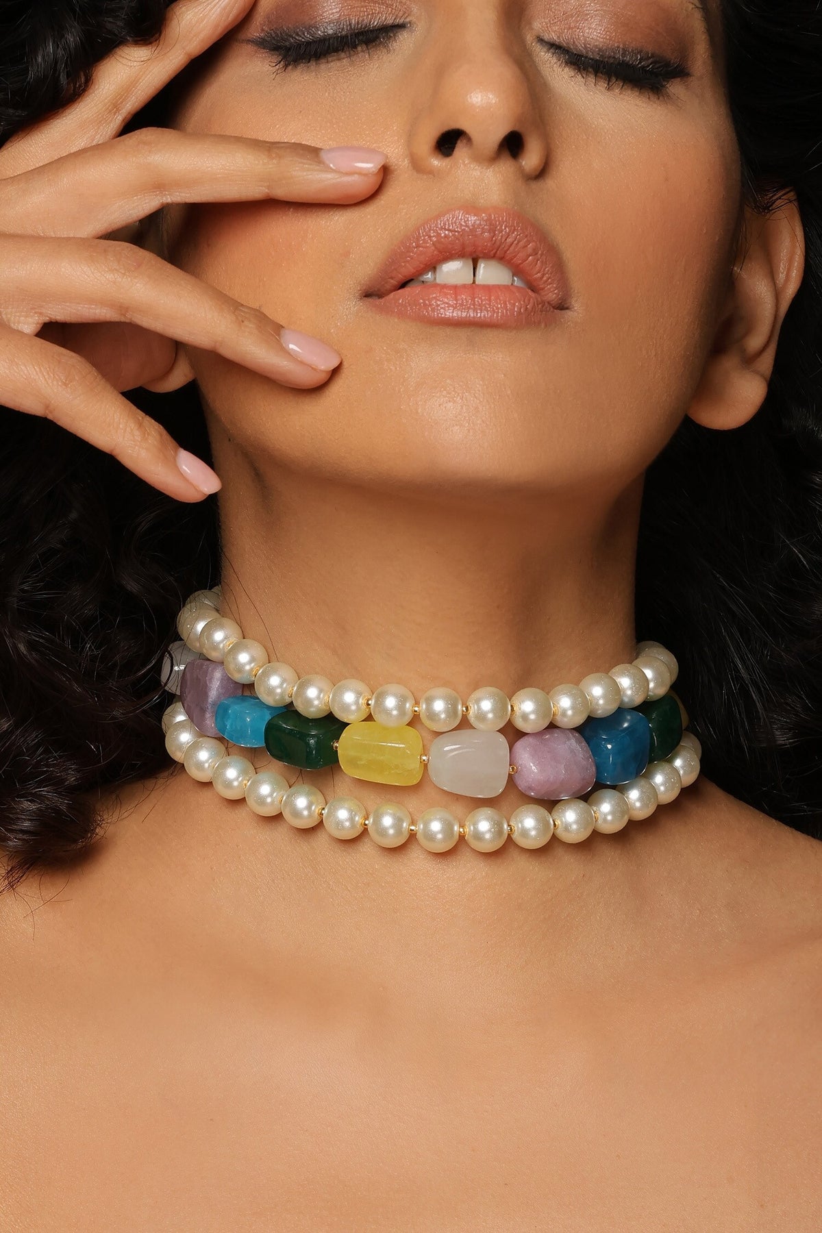 Stone Embellished Choker 