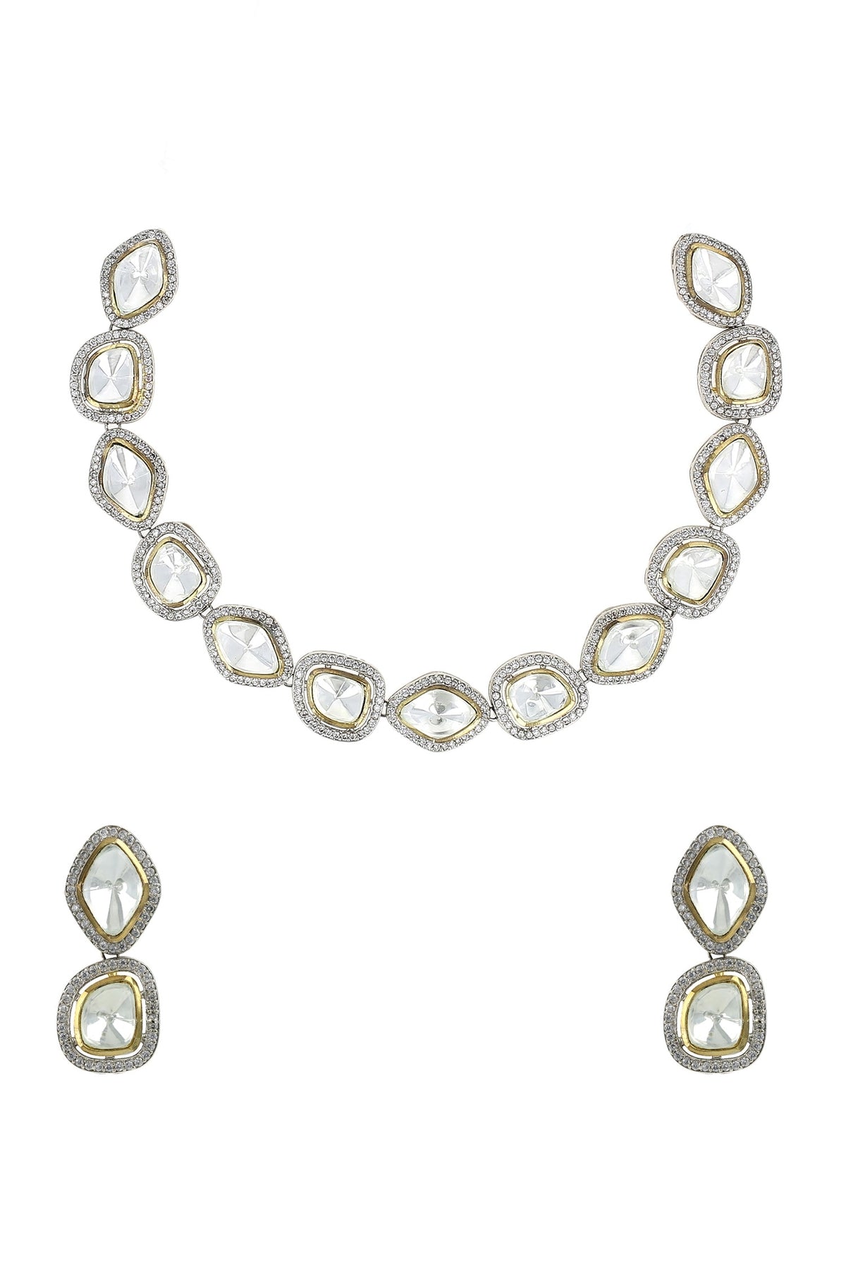 Kundan Stone Embellished Choker Set 