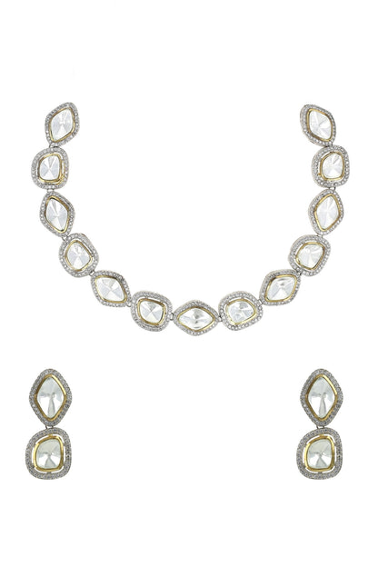 Kundan Stone Embellished Choker Set 