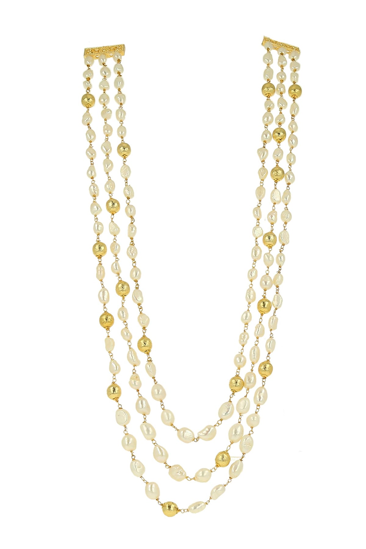 Layered Baroque Pearl Necklace 