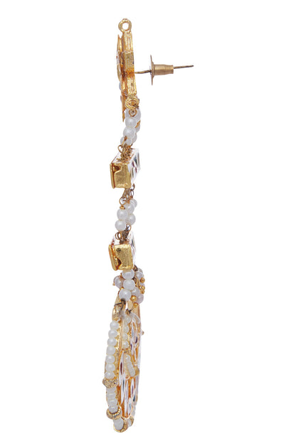 Pearl & kundan earrings 