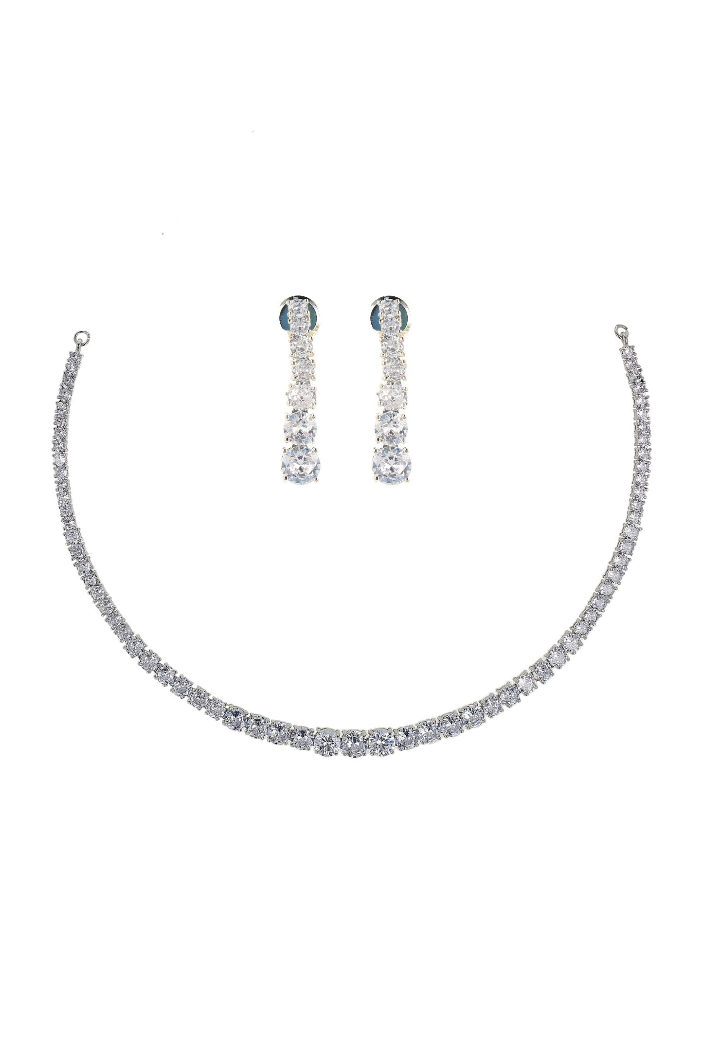 Zirconia Studded Necklace Set 