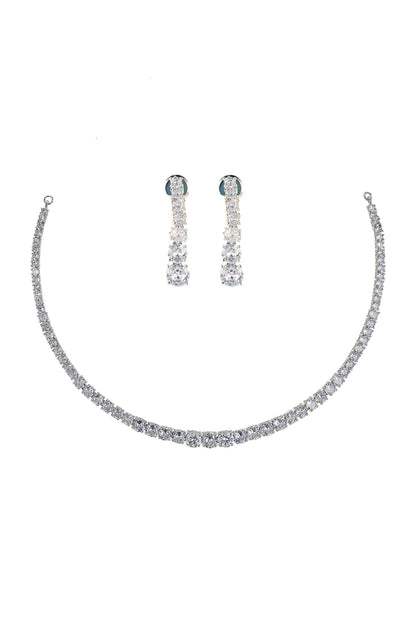 Zirconia Studded Necklace Set 