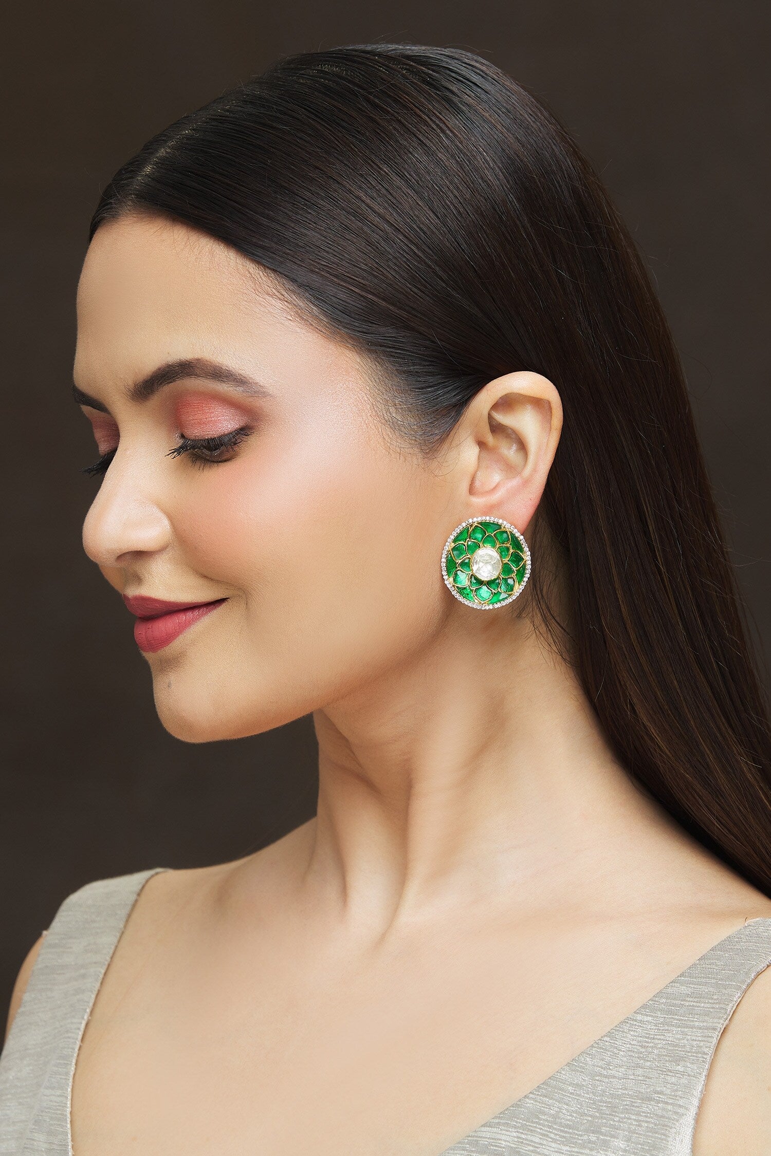 Floral Embellished Studs 
