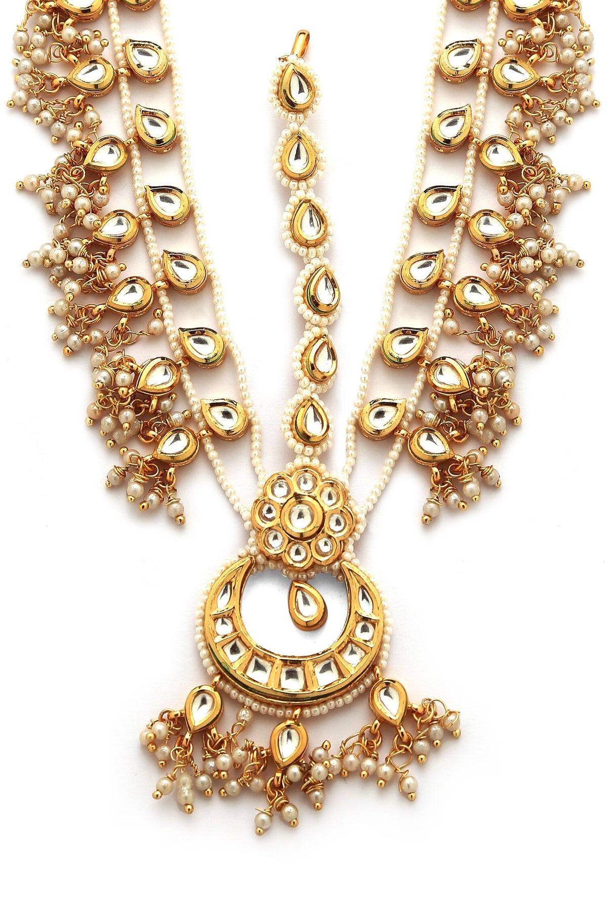 Pearl Embellished Mathapatti 