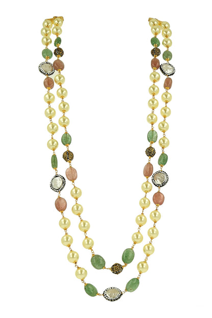 Multi Color Double Layered Necklace 