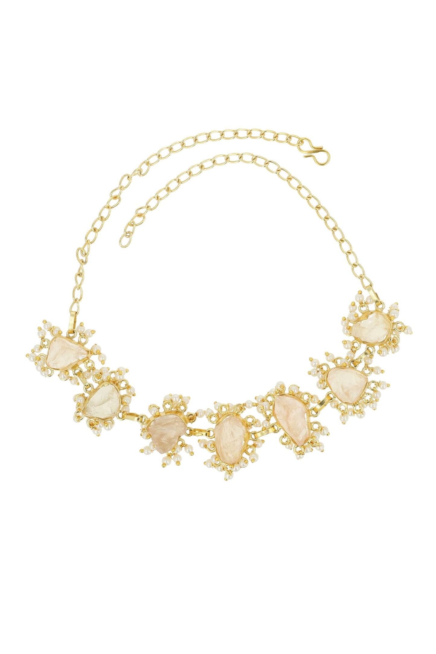 Abstract Stone Beaded Necklace 