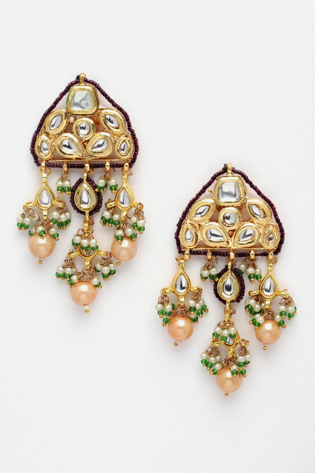 Stone Tassel Drop Earrings 