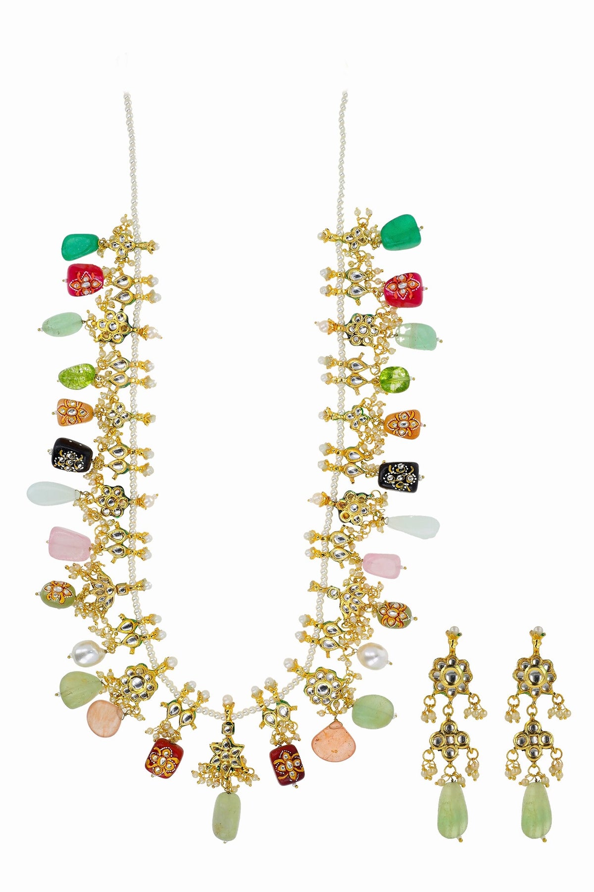 Stone Embellished Necklace Set 