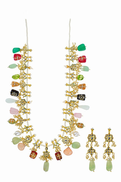 Stone Embellished Necklace Set 