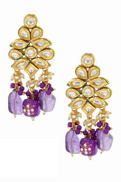 Gemstone Embellished Earrings 
