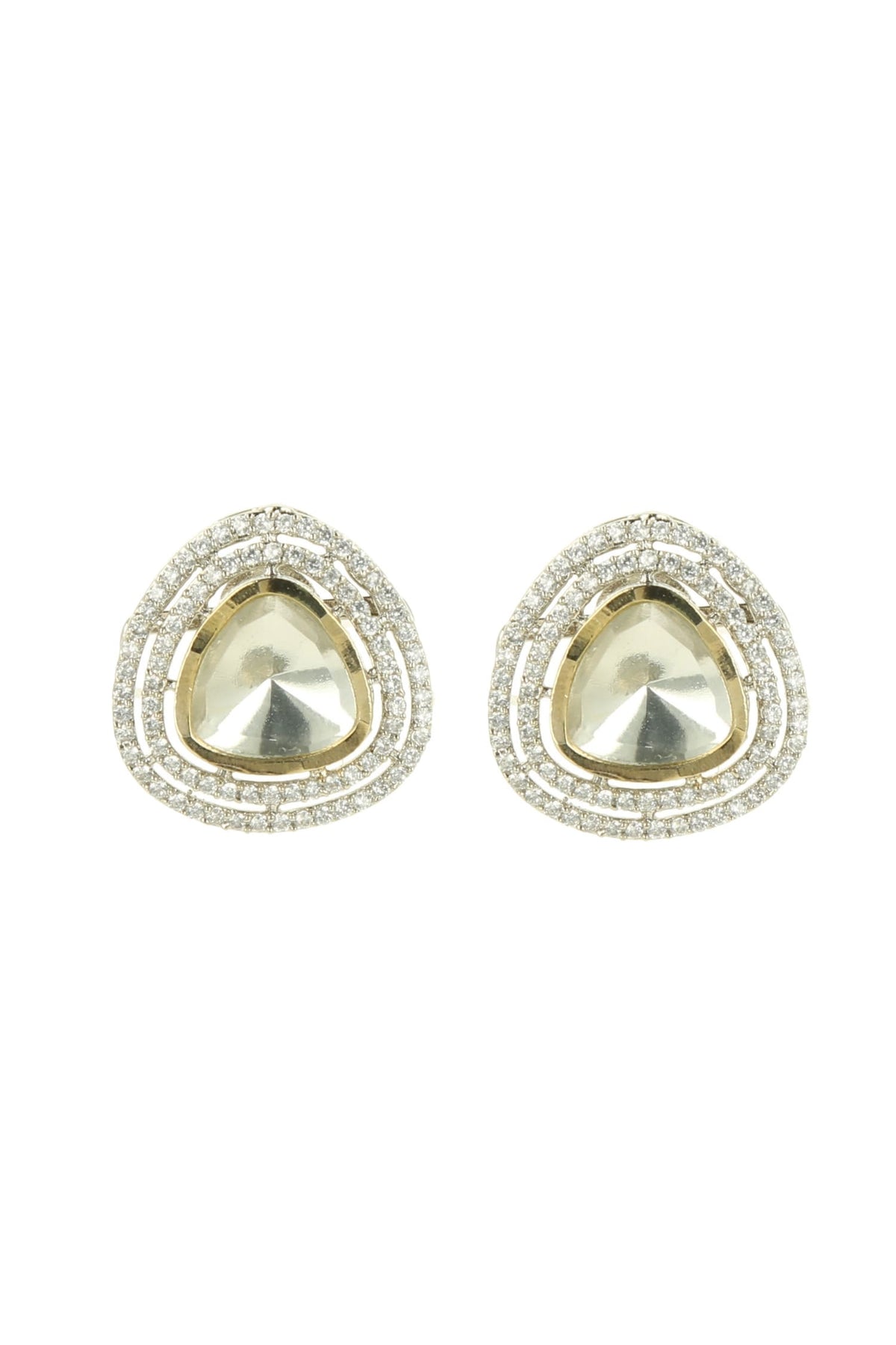 Stone Embellished Stud Earrings 