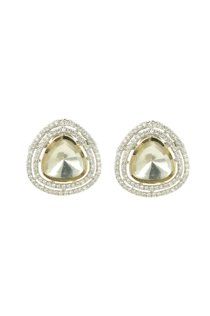 Stone Embellished Stud Earrings 