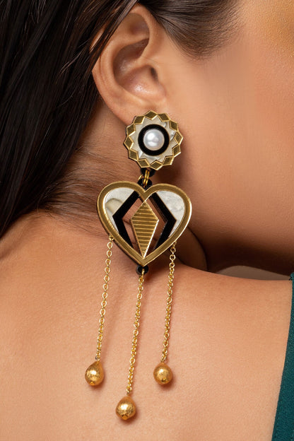 Big Wig Shoulder Duster Drop Earrings 
