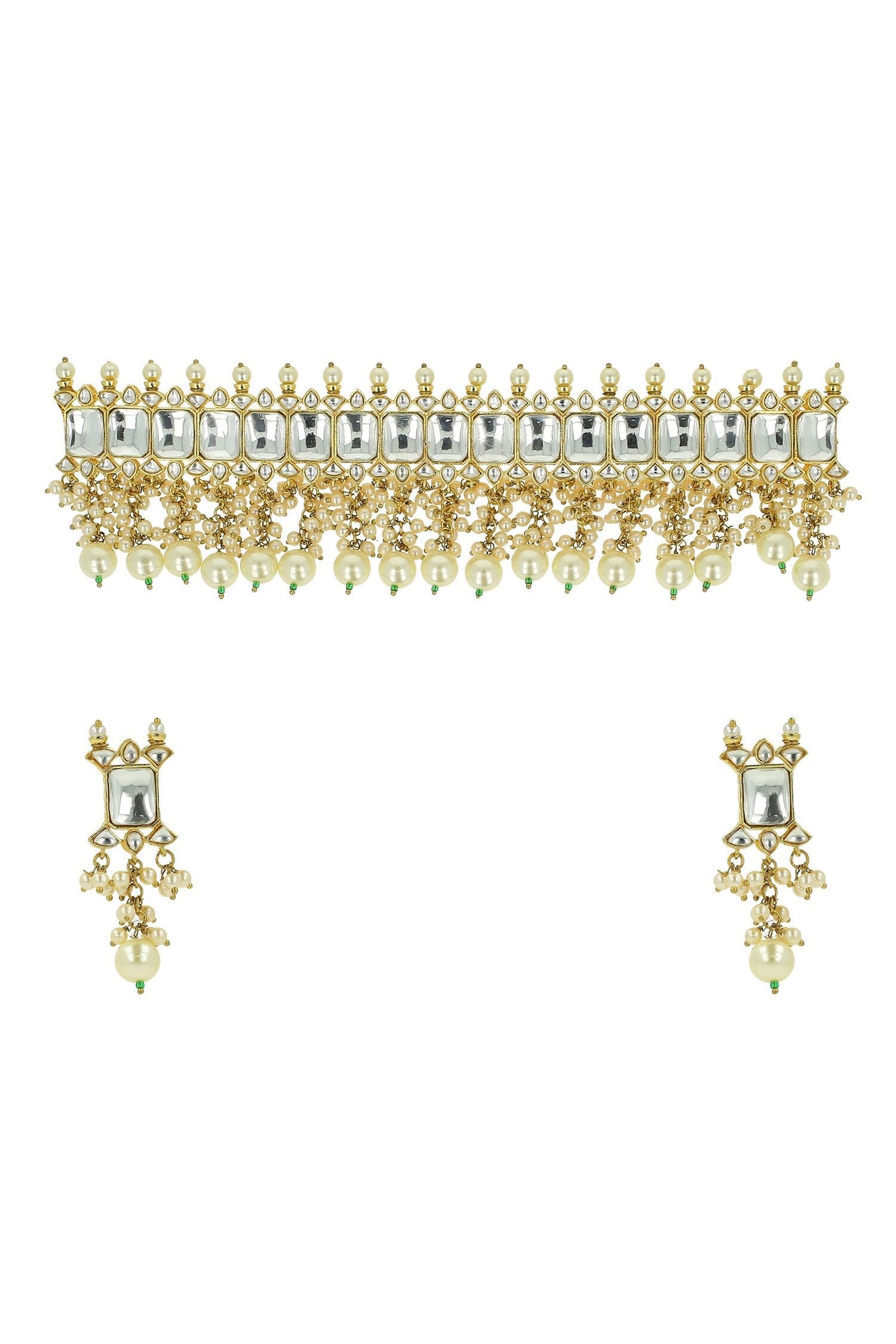 Pearl Embellished Choker Set 