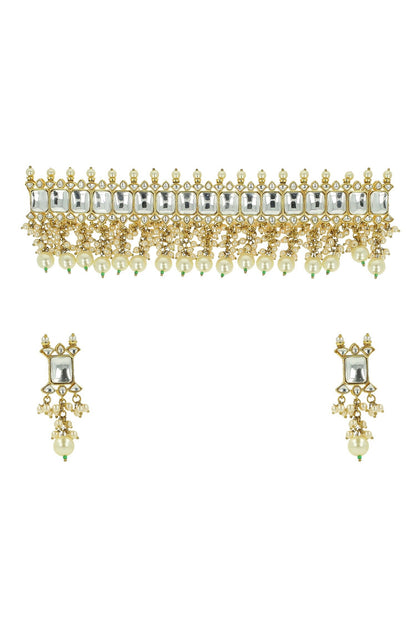 Pearl Embellished Choker Set 