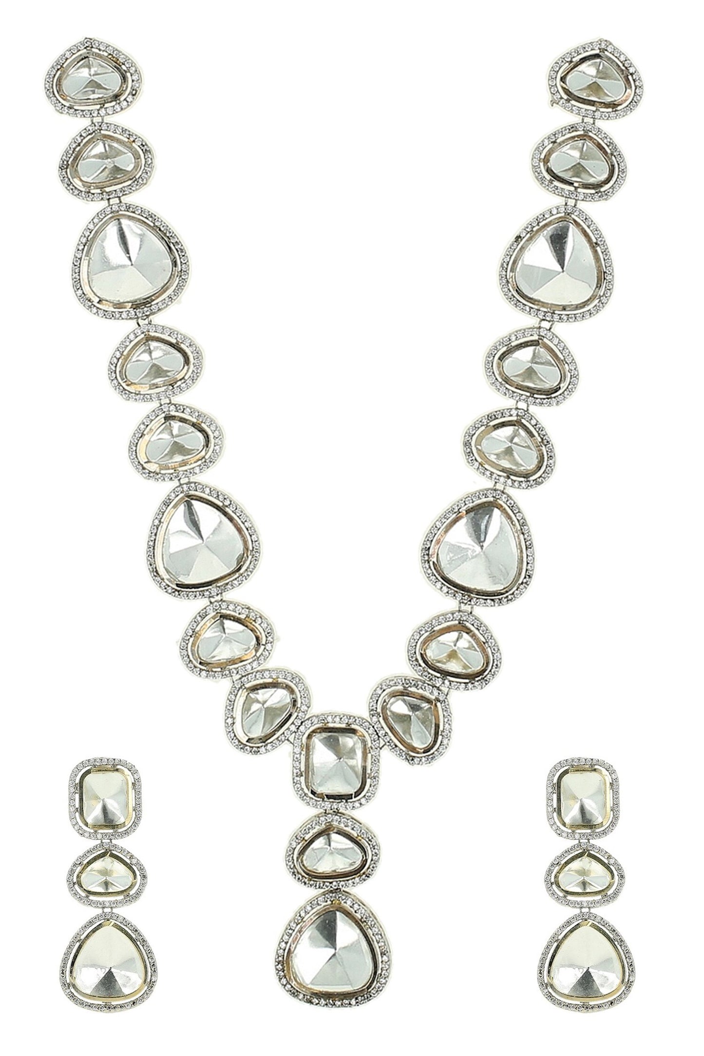 Polki Studded Necklace Set 