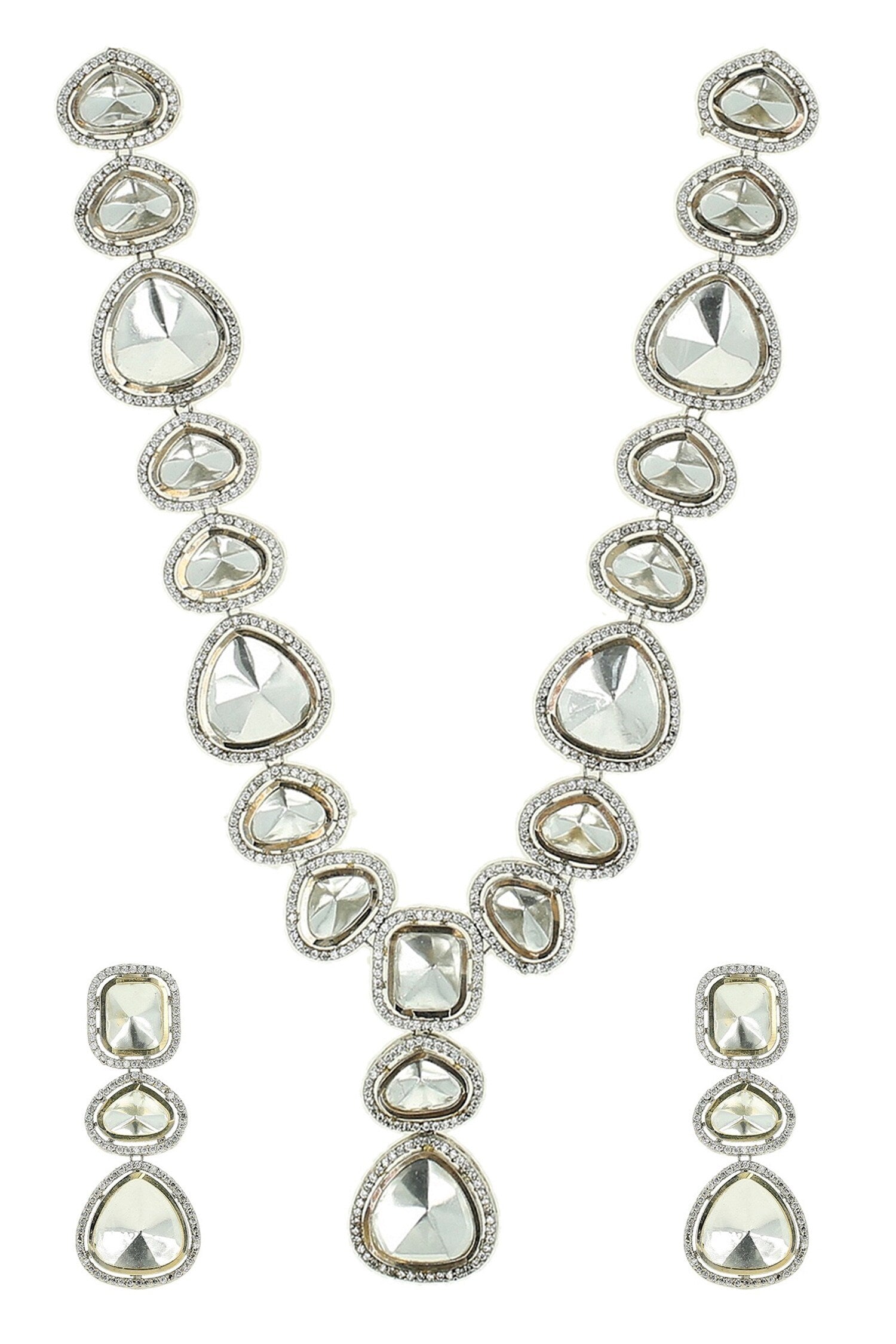 Polki Studded Necklace Set 