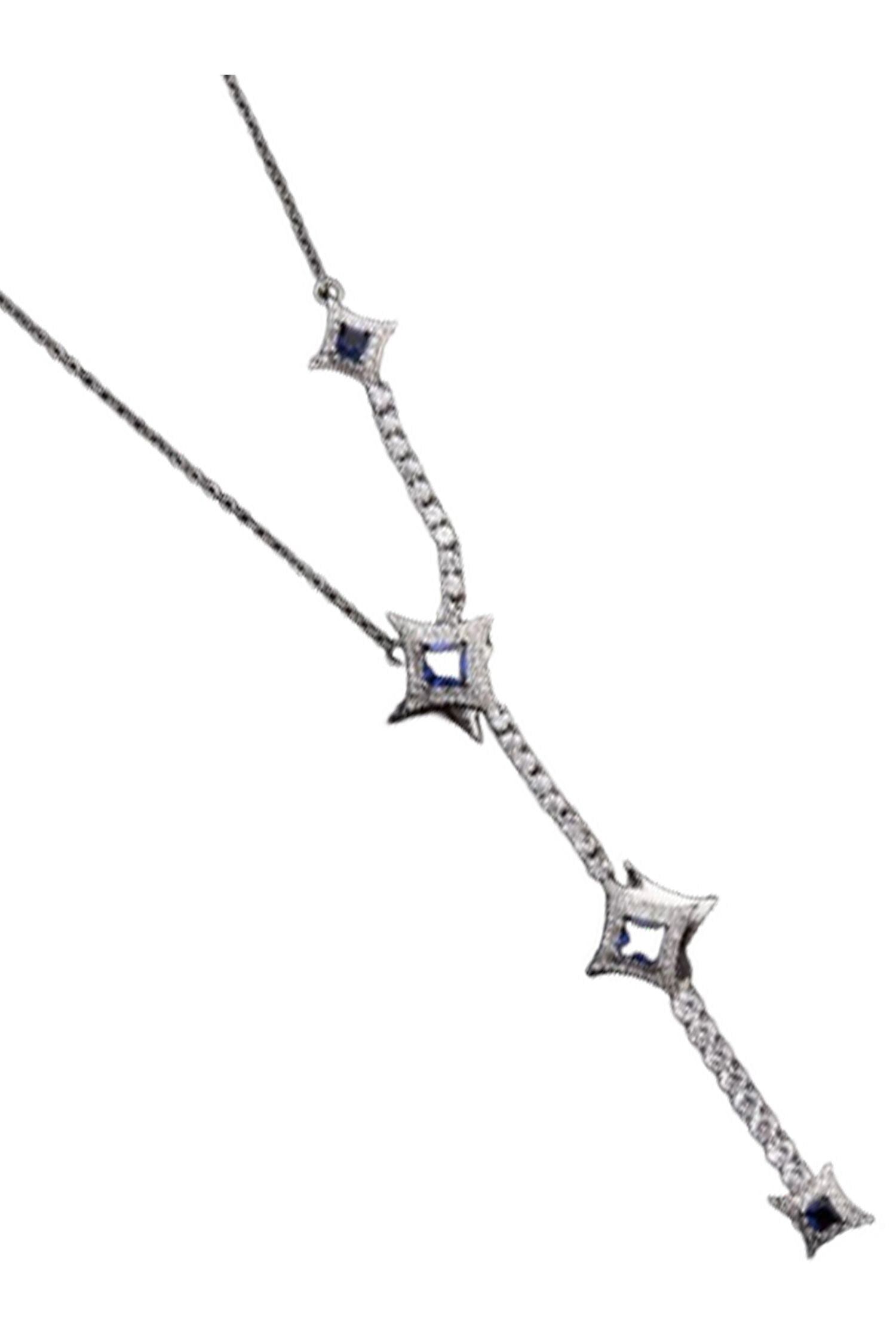 Amy Diamond Shaped Layered Necklace 