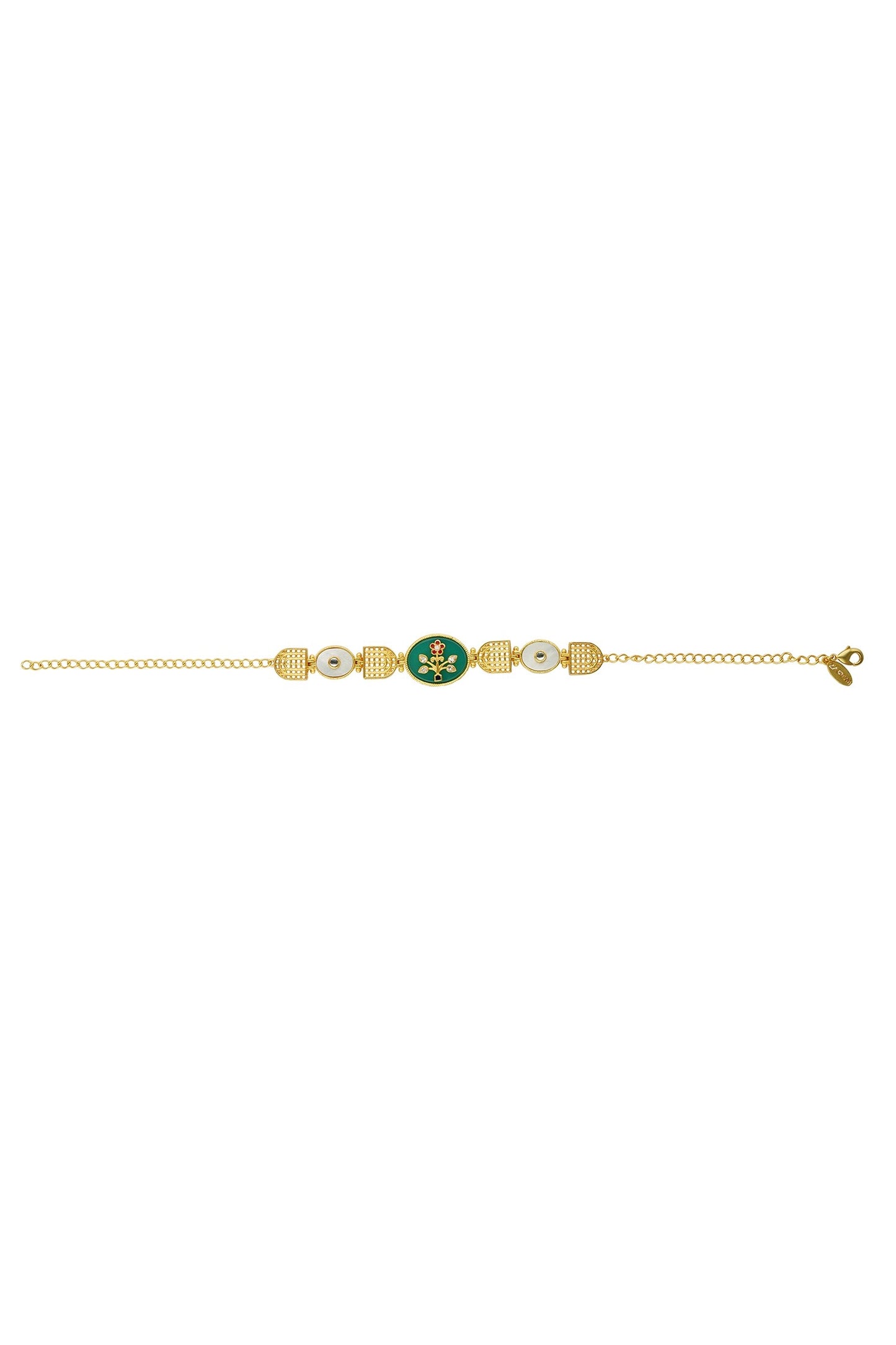 Floral Onyx Embellished Bracelet 