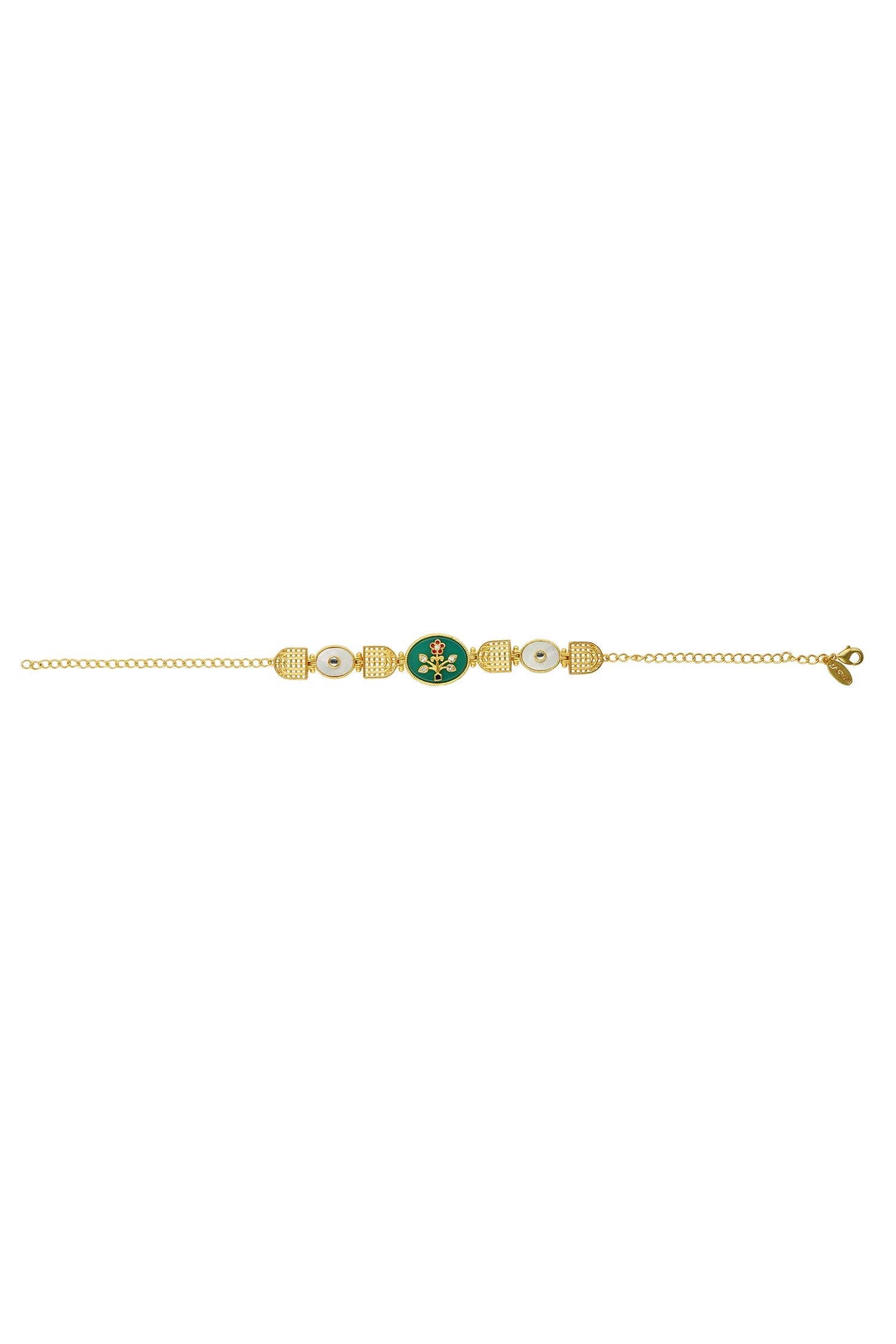 Floral Onyx Embellished Bracelet 
