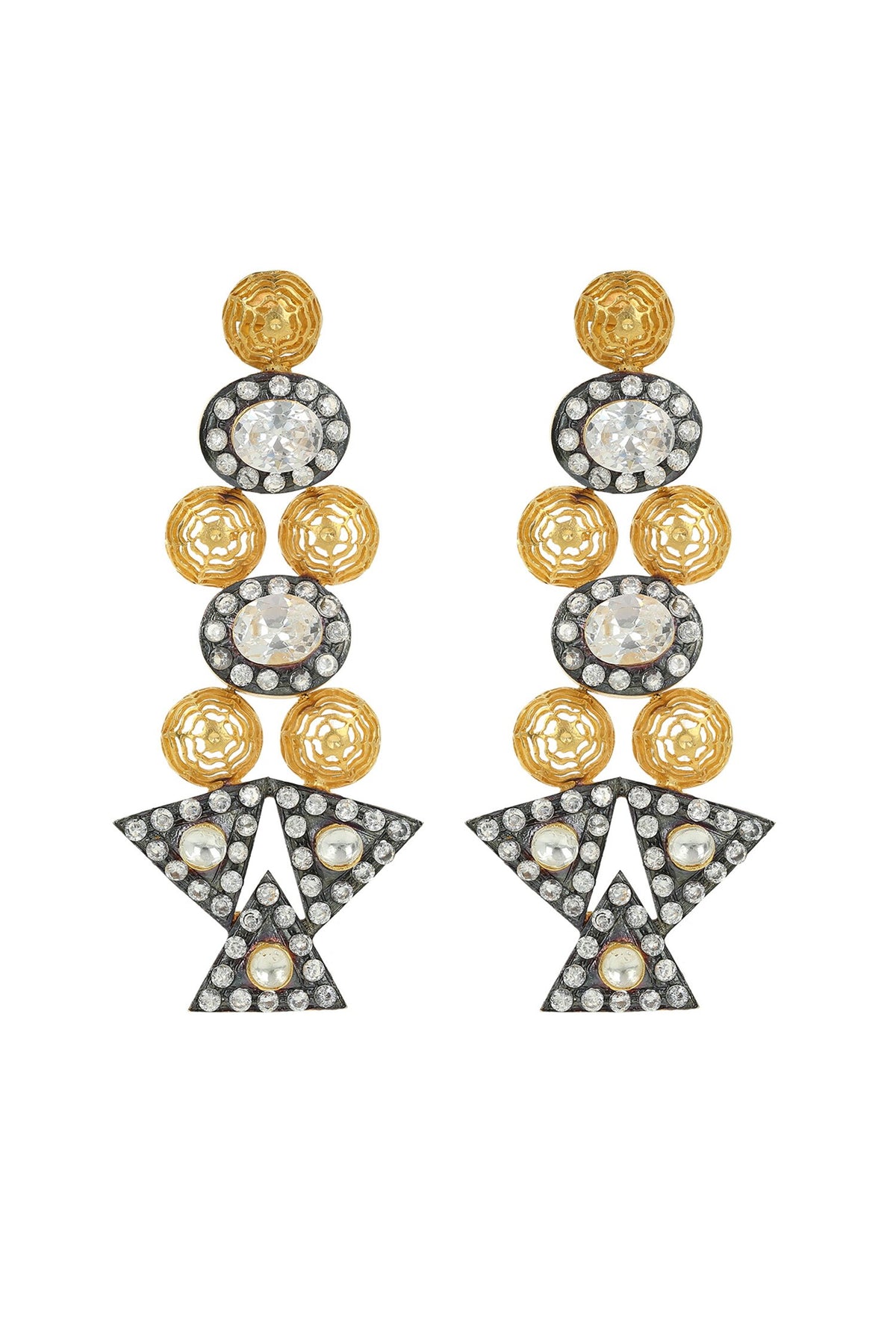 Geometric Embellished Earrings 