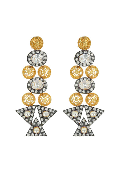 Geometric Embellished Earrings 