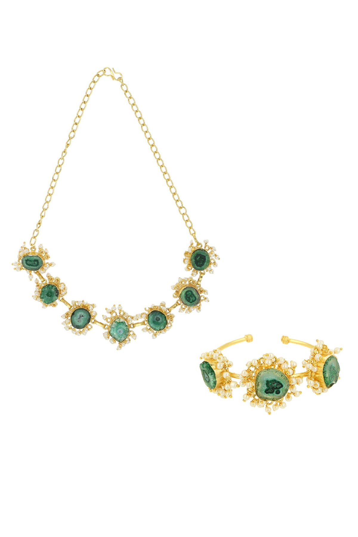 Stone Embellished Necklace Set 