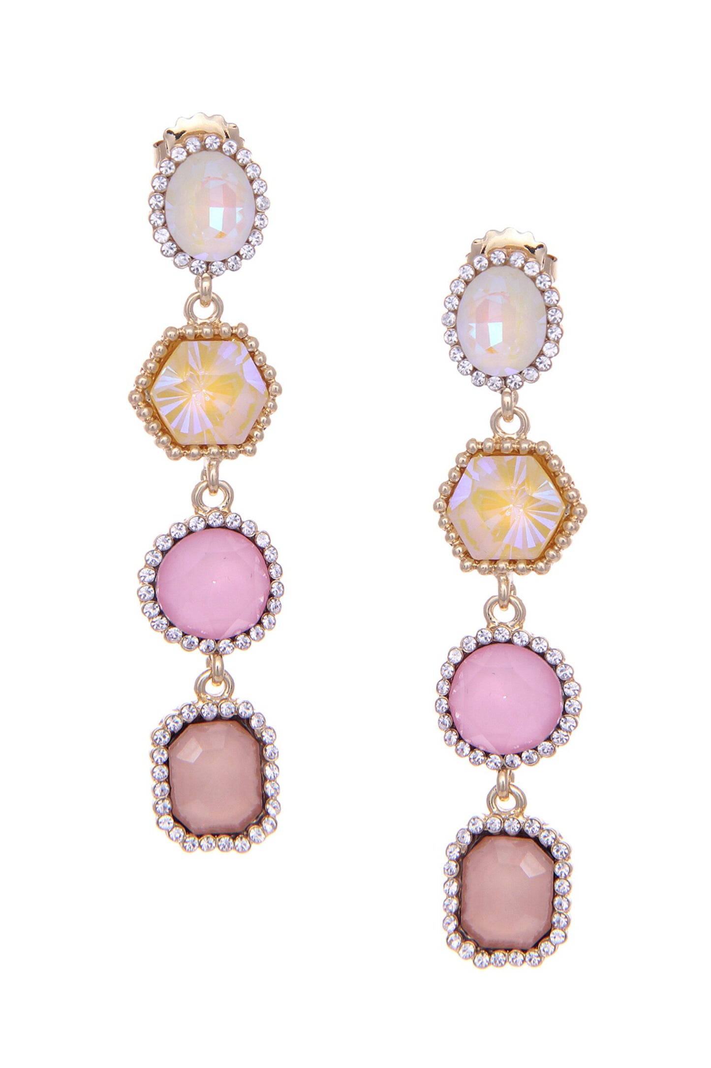 Crystal Embellished Dangler Earrings 