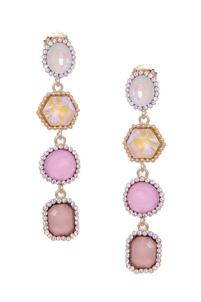 Crystal Embellished Dangler Earrings 