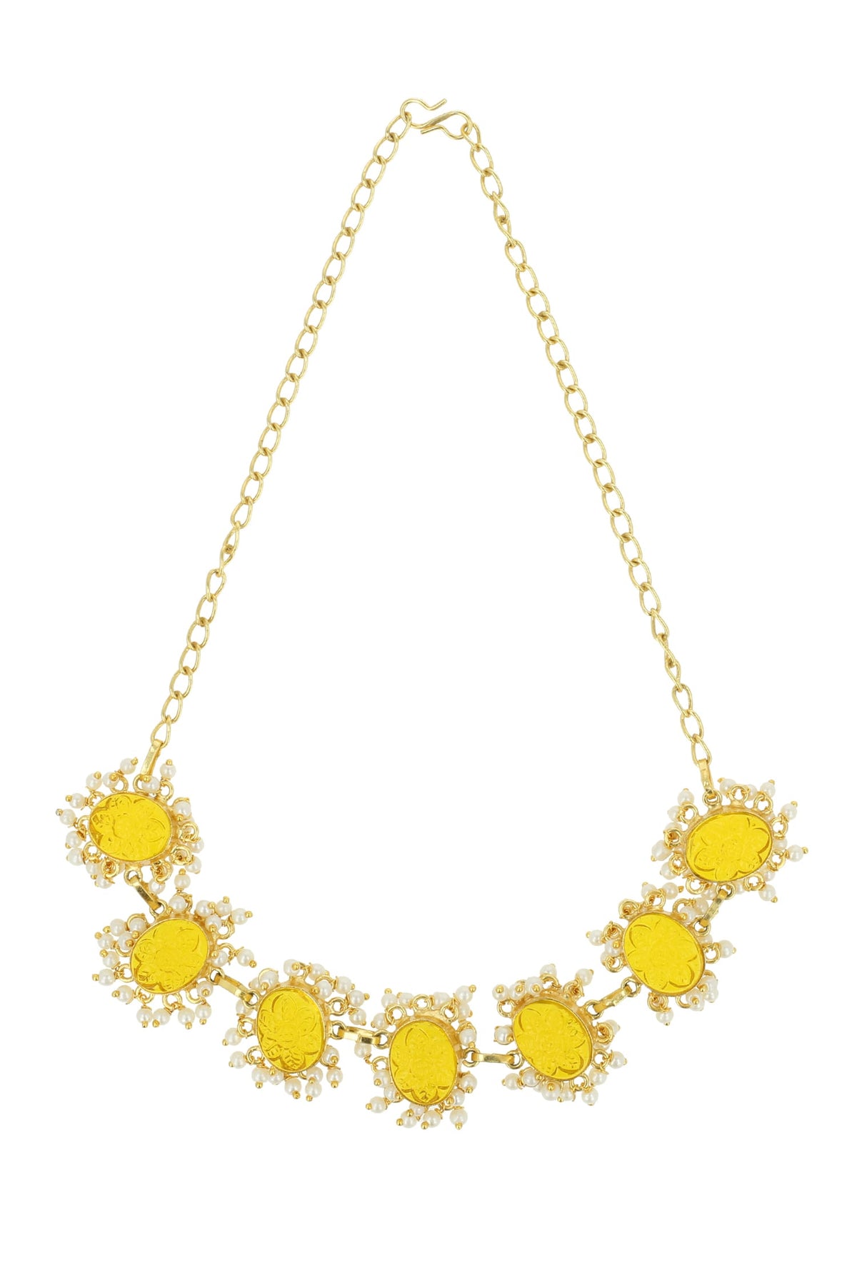 Gold & Yellow Stone Necklace 