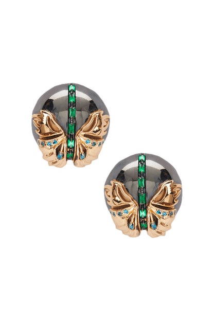 Instar Button Stud Earrings 