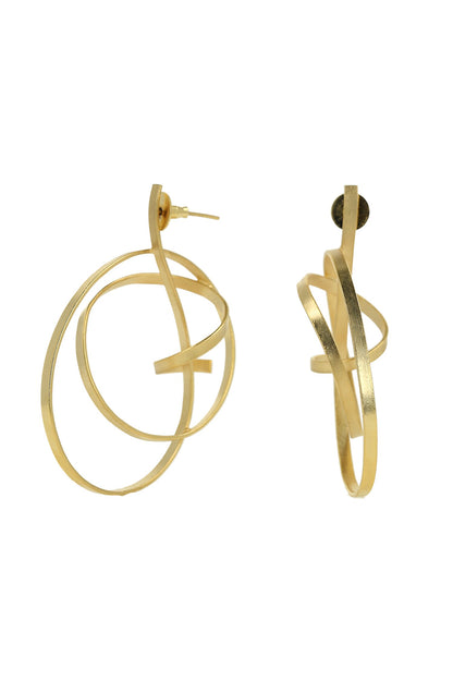 Intertwined Whip Waves Earrings 
