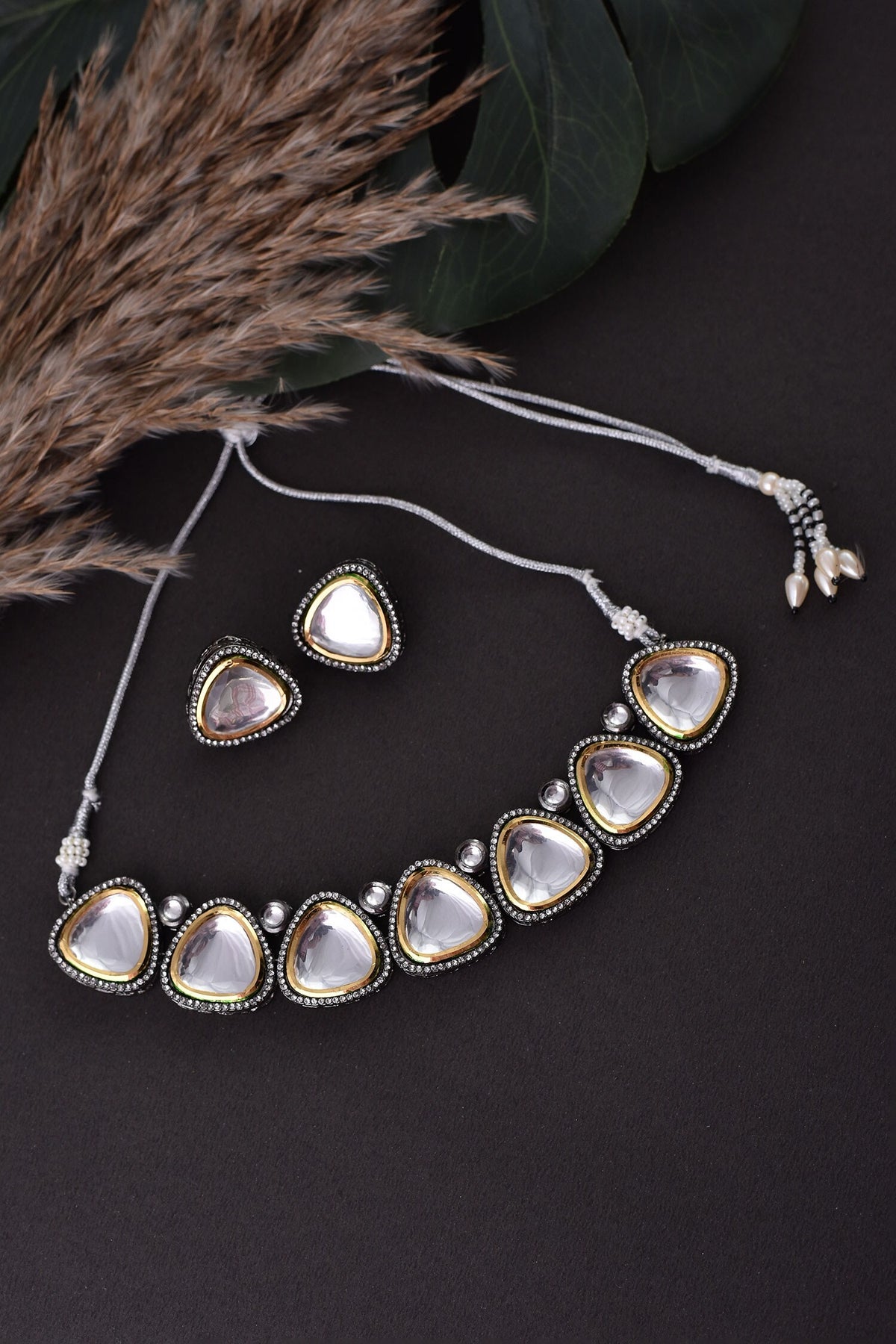 Kundan Choker Necklace Set 