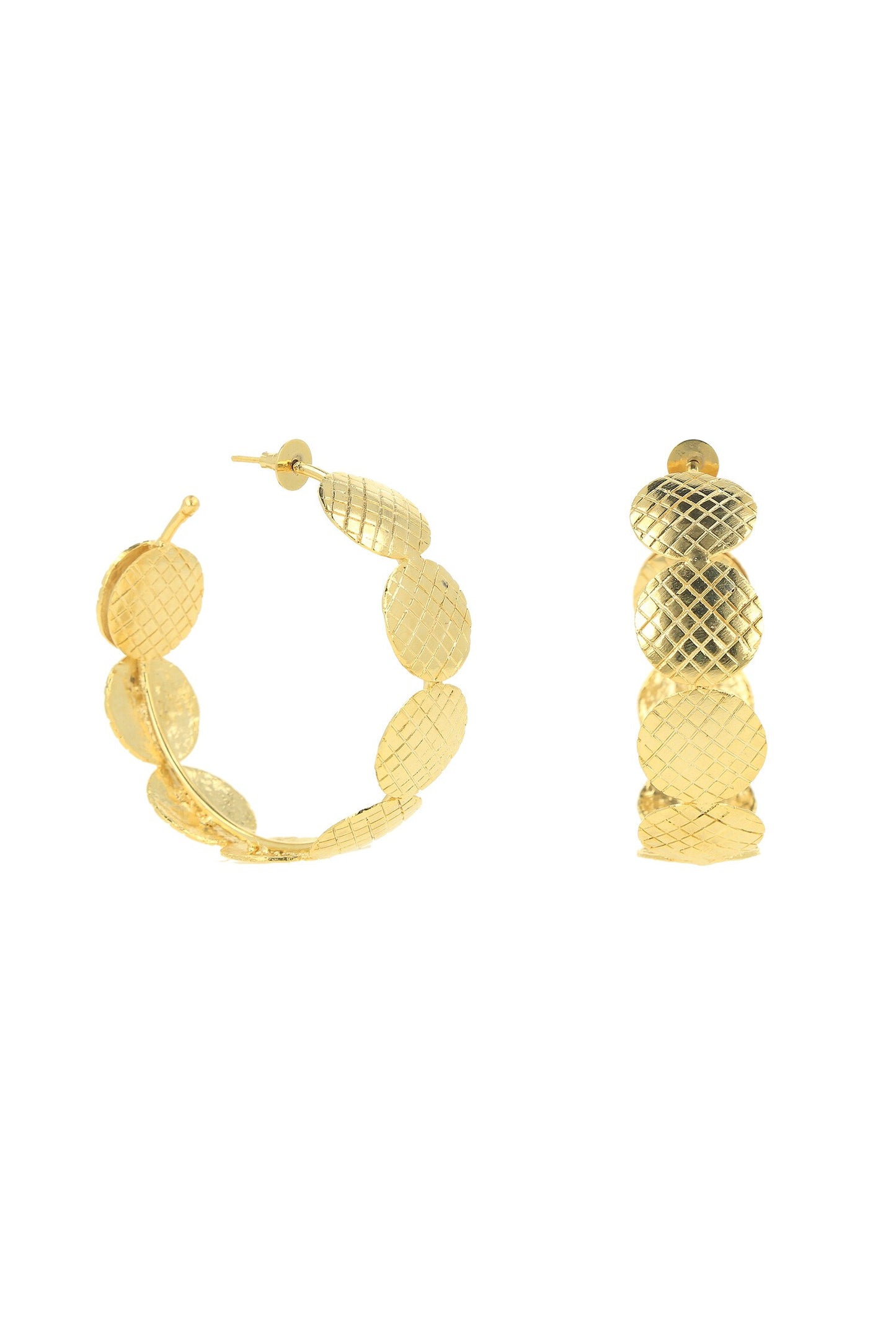 Checkered Pattern Hoops 