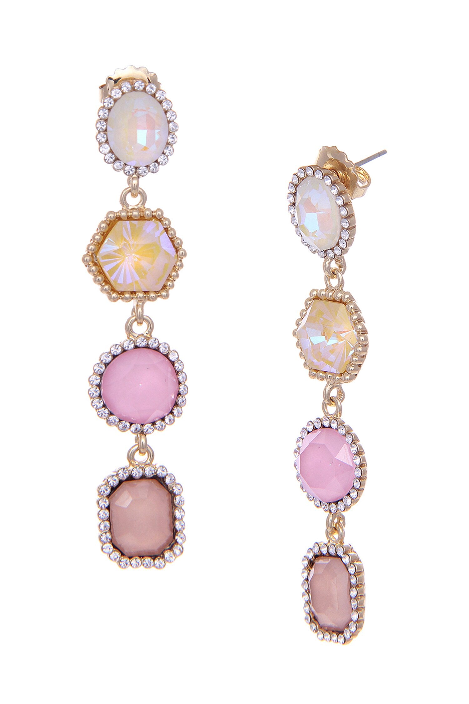 Crystal Embellished Dangler Earrings 