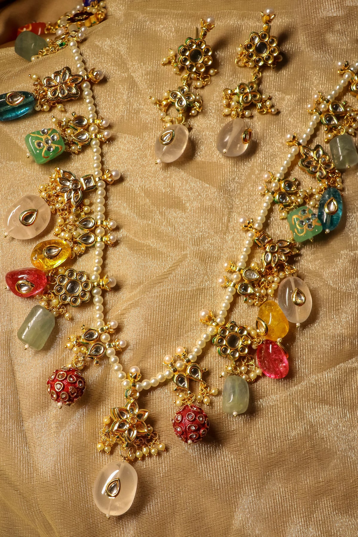 Multi Beaded Long Necklace 