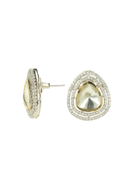 Stone Embellished Stud Earrings 