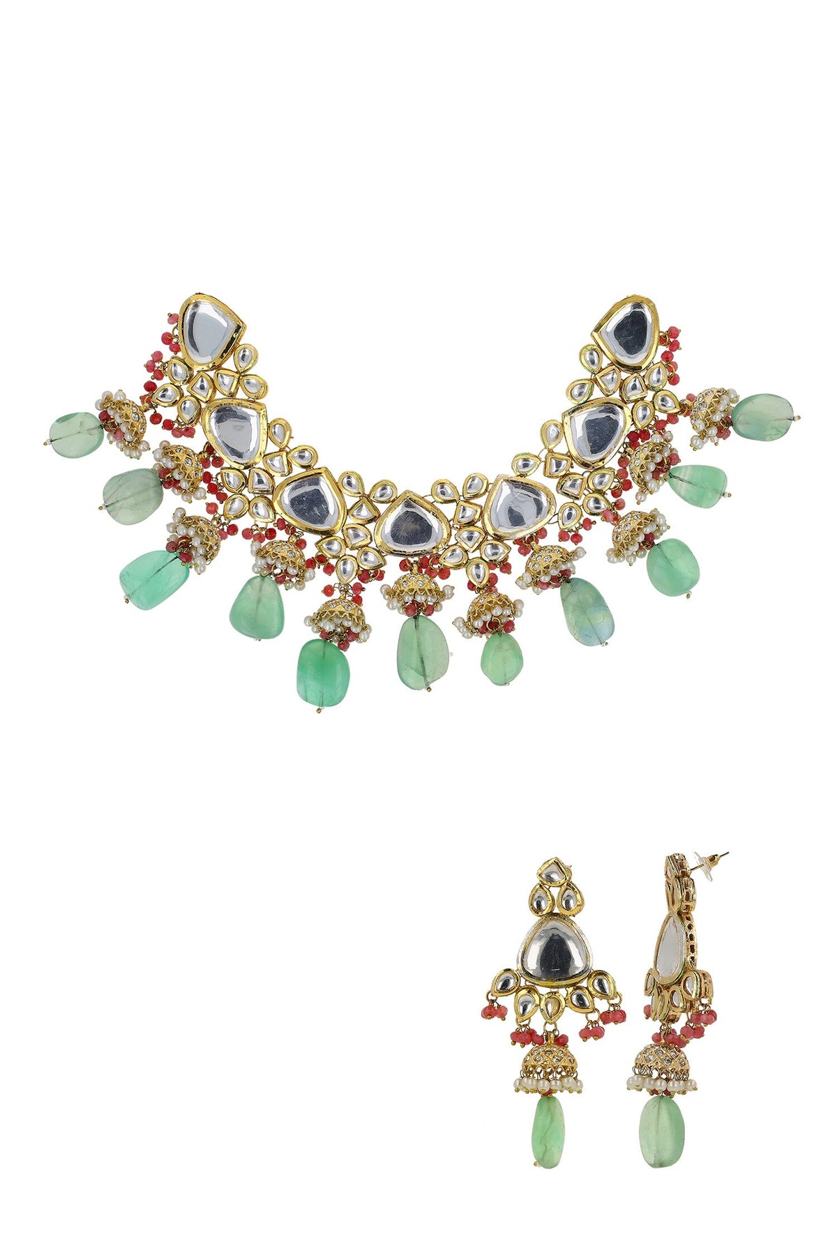 Diamond Stone Embellished Choker Set 