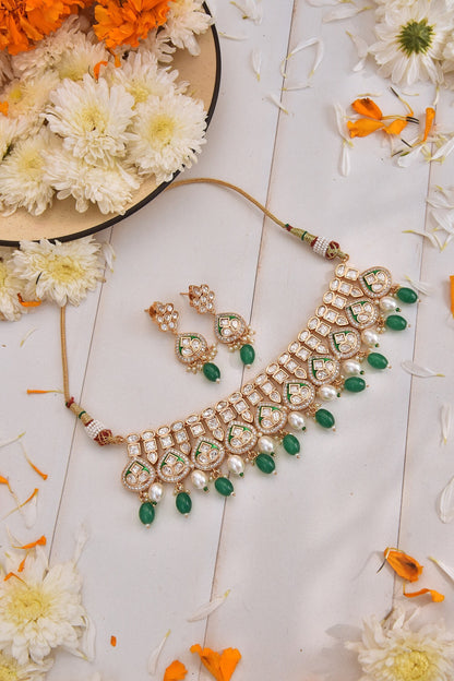 Pearl Embellished Choker Set 