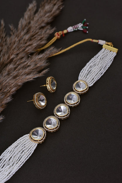 Polki & Pearl Embellished Choker Set 