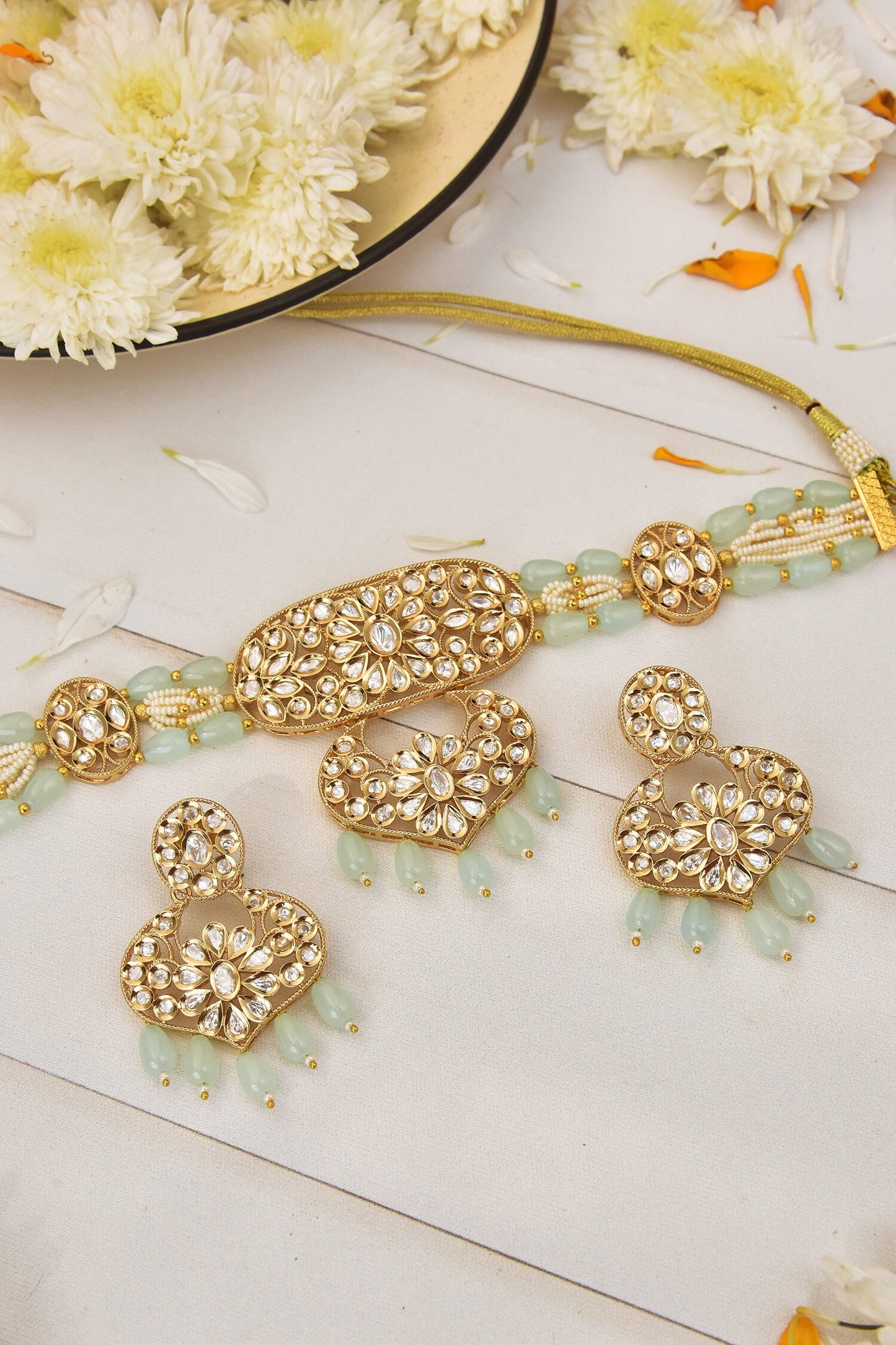 Bead Drop Choker Set 