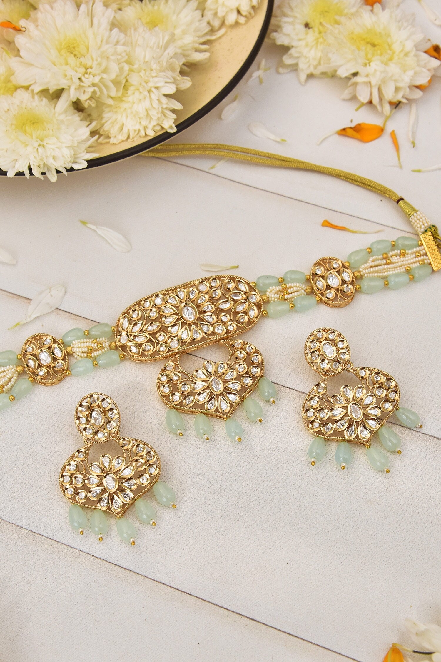 Bead Drop Choker Set 