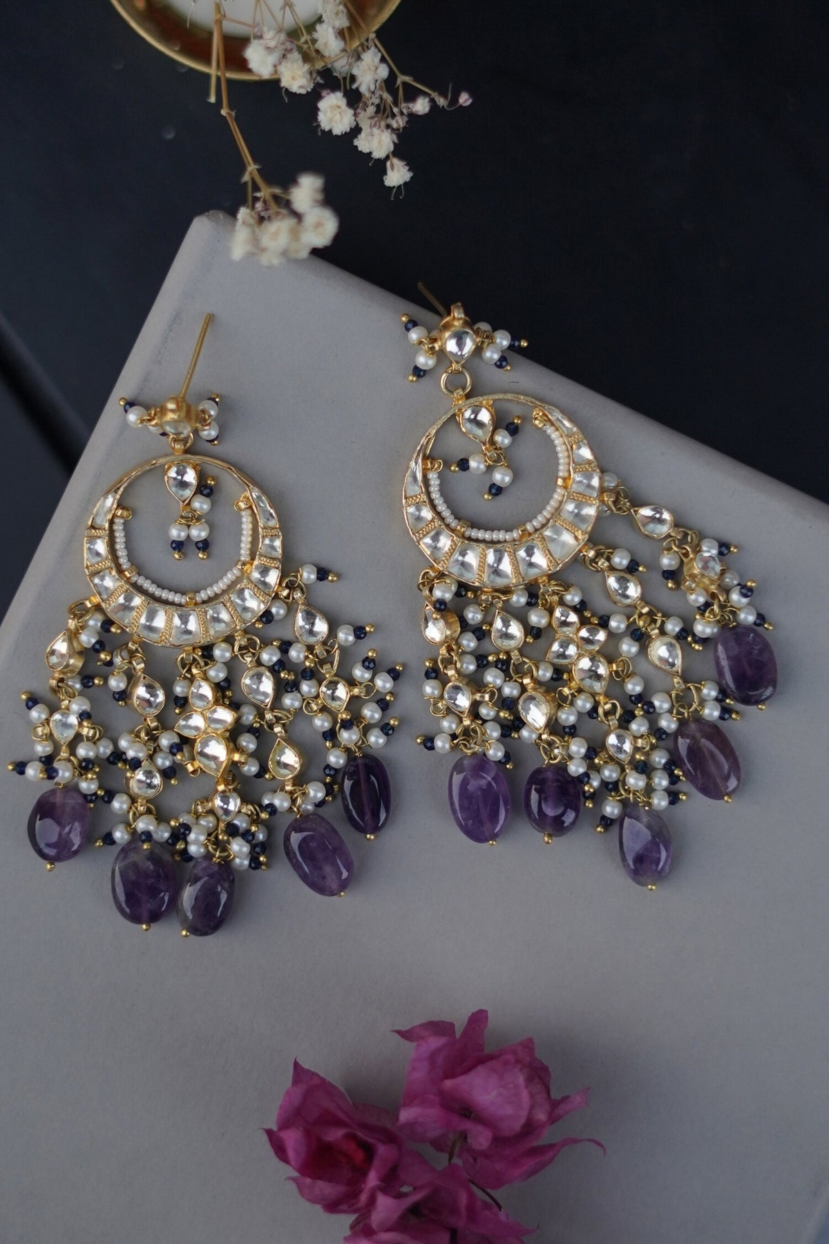 Kundan Chandbali Earrings 