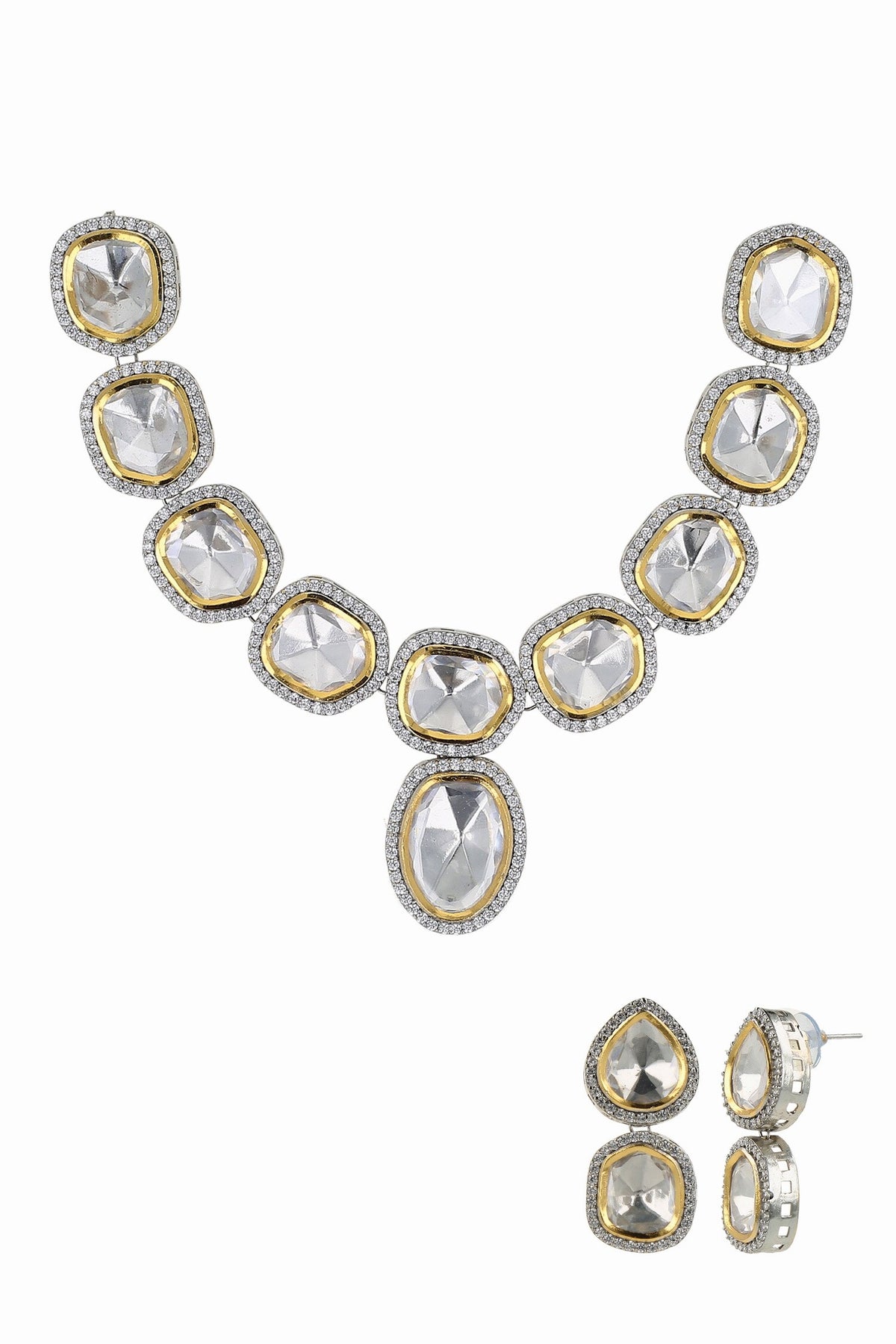 Kundan Embellished Necklace Set 