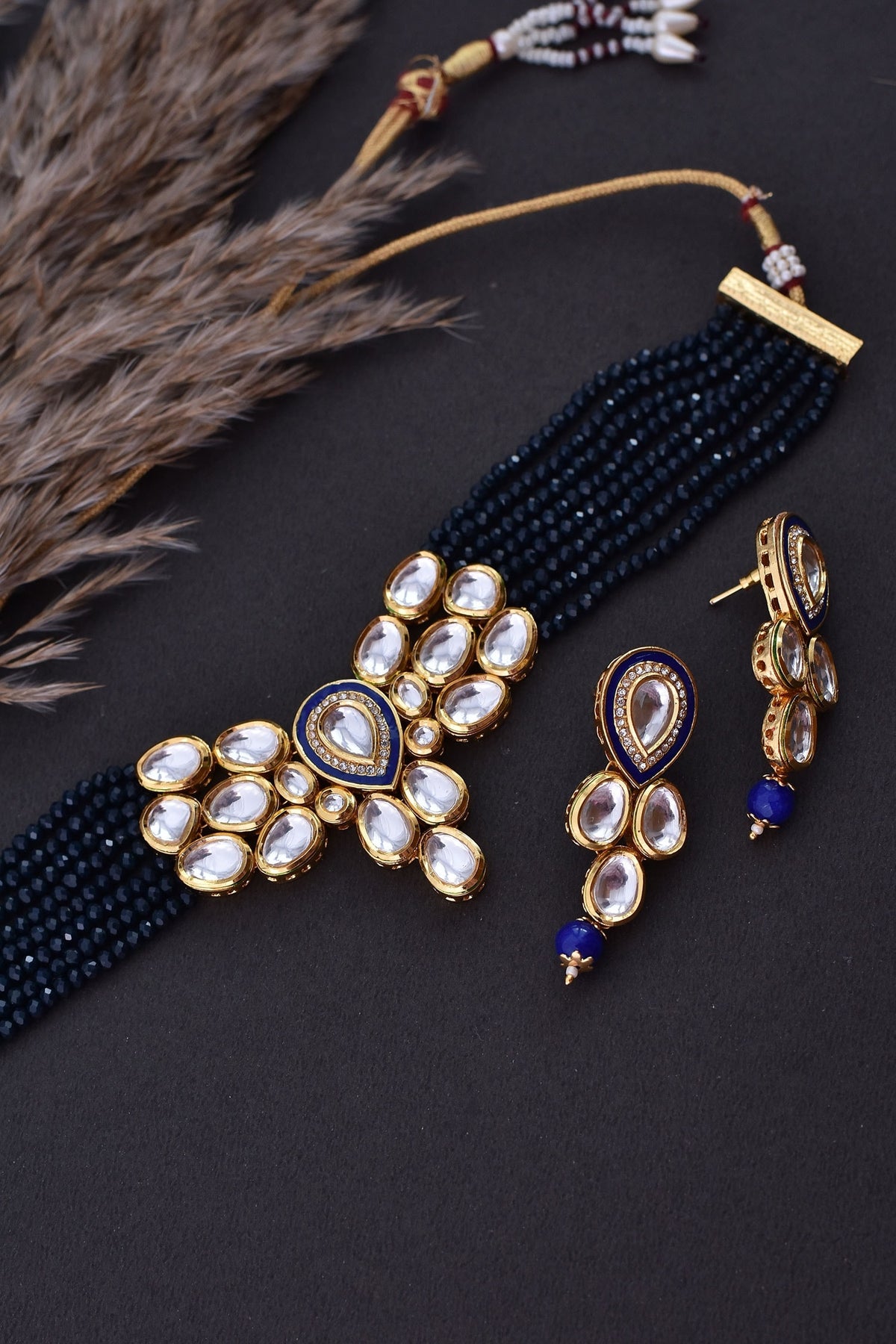 Kundan Studded Layered Necklace Set 