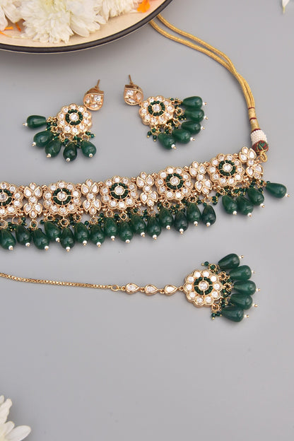 Floral Embellished Choker Set 