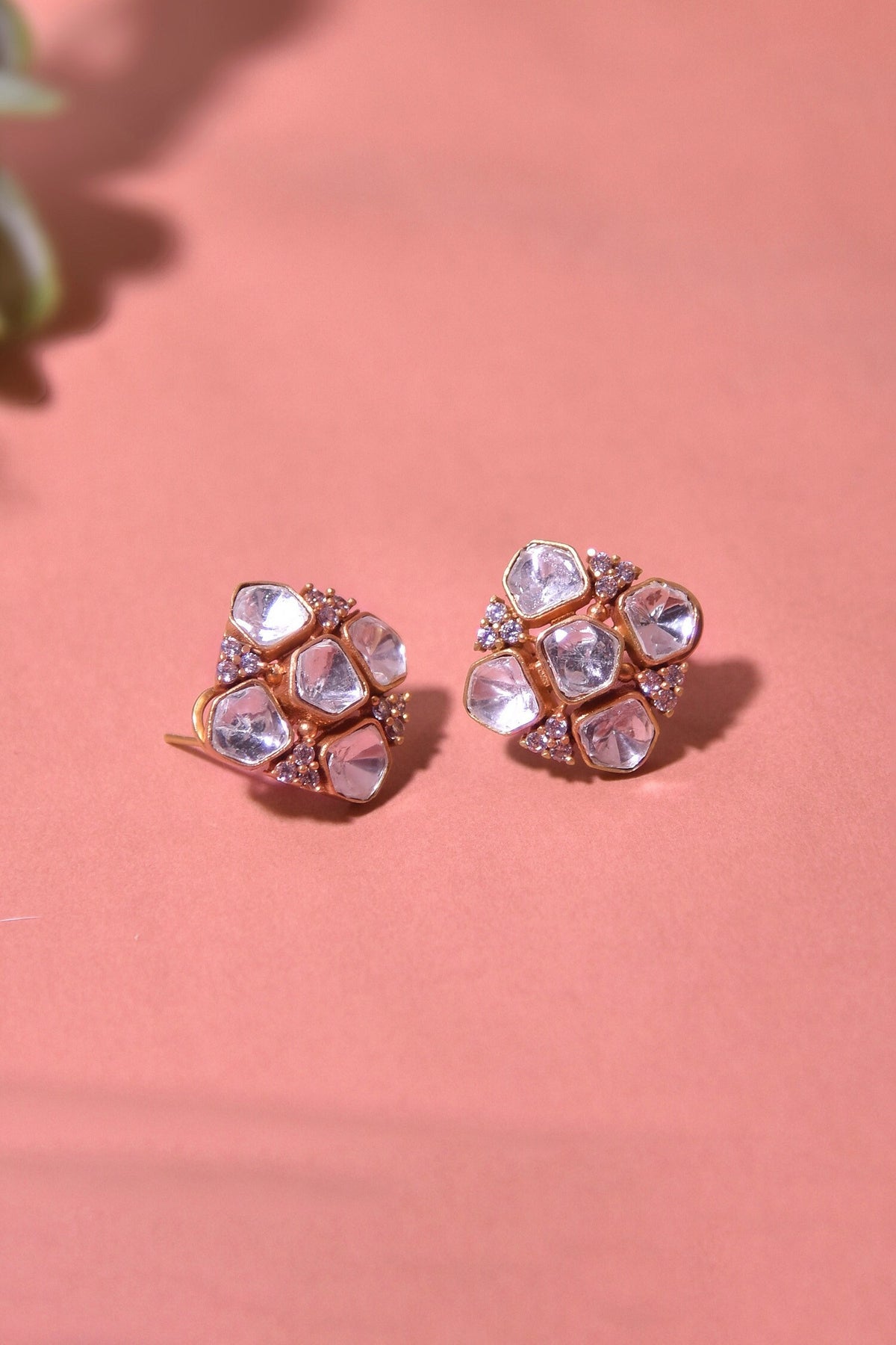 Polki Embellished Stud Earrings 